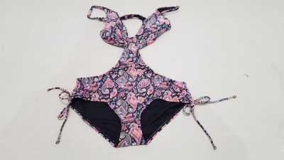 20 X BRAND NEW GEORGE 1 PIECE BODY SWIM SUITS - ALL IN FLORAL PRINT - IN MIXED SIZES TO INCLUDE UK 14 / 16/ 24 - IN 1 TRAY