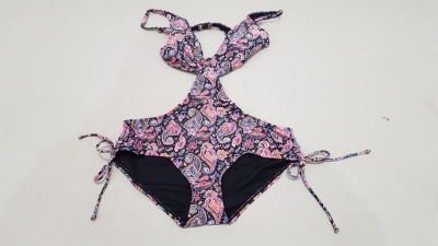 20 X BRAND NEW GEORGE 1 PIECE BODY SWIM SUITS - ALL IN FLORAL PRINT - IN MIXED SIZES TO INCLUDE UK 12 / 22 / 24 - IN 1 TRAY