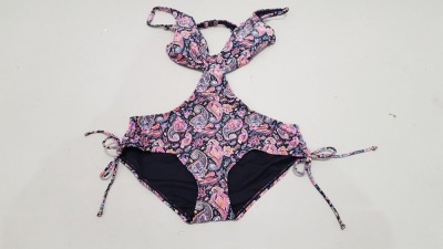 20 X BRAND NEW GEORGE 1 PIECE BODY SWIM SUITS - ALL IN FLORAL PRINT - IN MIXED SIZES TO INCLUDE UK 8 / 12 / 14 - IN 1 TRAY