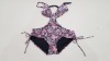 20 X BRAND NEW GEORGE 1 PIECE BODY SWIM SUITS - ALL IN FLORAL PRINT - IN MIXED SIZES TO INCLUDE UK 12 / 18 - IN 1 TRAY