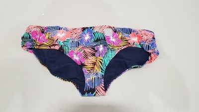 20 X BRAND NEW GEORGE FOLD TOP SWIM BRIEFS - IN FLORAL PRINT - IN MIXED SIZES TO INCLUDE UK 26 / 28 - IN 1 TRAY