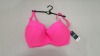 40 X BRAND NEW GEORGE PADDED SWIMWEAR BRA - IN LUMINOUS PINK - IN MIXED SIZES TO INCLUDE UK 34FC/ 34E / 36E - IN 2 TRAY