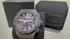 HUBLOT BIG BANG KING POWER FOUDROYANTE BLACK MAGIC LIMITED EDITION CHRONOGRAPH WATCH. NUMBERED 258 OF A LIMITED PRODUCTION RUN OF 500, THE WATCH IS PRESENTED IN A SERVICE CASE WITH A LETTER OF CONFIRMATION FROM HUBLOT CONFIRMING ITS AUTHENTICITY. HUBLOT M