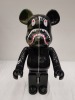 1 X BOXED BEARBRICK A BATHING APE 1ST CAMO SHARK BLACK 1000% - - COLLECTABLE ART FIGURES - 70 CM HEIGHT - 2