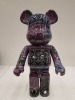 1 X BOXED BEARBRICK A BATHING APE 1ST SHARK BLACK BANDANA 1000% - COLLECTABLE ART FIGURES - 70 CM HEIGHT - 2