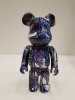 1 X SET OF 3 BEARBRICK MEDICOM JEAN MICHEL BASQUIAT *7 1000% - LARGE 70 CM / MEDIUM 30 CM / SMALL 7 CM - COLLECTABLE ART FIGURES - ( NO ORIGINAL BOX ) - 4