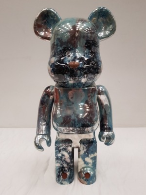 1 X BEARBRICK MEDICOM PUSHHEAD *5 1000% - LIMITED EDITION VINYL - COLLECTABLE ART FIGURES - 70 CM HEIGHT (NO ORIGINAL BOX )