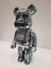 1 X BEARBRICK MEDICOM PUSHHEAD *5 1000% - LIMITED EDITION VINYL - COLLECTABLE ART FIGURES - 70 CM HEIGHT (NO ORIGINAL BOX ) - 3