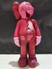 1 X KAWS BLUSH OPEN EDITION COMPANION DISSECTED VINYL FIGURE - RED - 2016 - 11 INCH HEIGHT - COLLECTABLE ART FIGURES