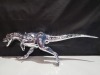 1 X HAJIME SORAYAMA T-REX CYBORG DINOSAUR FIGURE - SILVER - 2020 - 25 INCH LENGTH / 8.5 INCH HEIGHT - IN ORIGINAL BOX ( NOTE - DINOSAUR STAND IS MISSING ) - 2