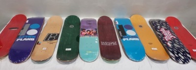 10 X BRAND NEW SKATEBOARD DECKS/BOARDS I.E TREVOR MCCLUNG - MEOW - BARNEY P DADDY COOL - ETC