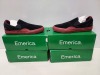 4 BRAND NEW SHOE LOT CONTAINING EMERICA WINO SLIP ON SHOES IN BLACK / RED IN ( SIZES UK 6 / 7 / 8 )