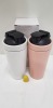 52 X BRAND NEW WATER BOTTLES 750ML (32 X WHITE AND 20 X PINK)