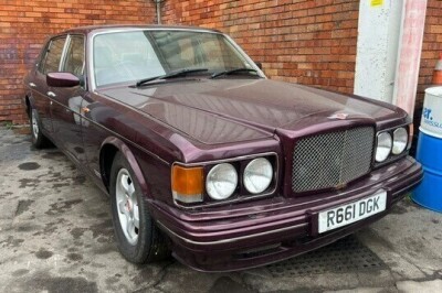 RED BENTLEY TURBO RT AUTO ****PLEASE NOTE THIS VEHICLE IS LOCATED IN CROYDON AND WILL NEED COLLECTING BY 21ST JULY TO AVOID STORAGE CHARGE***** FIRST REGISTERED 13/11/1997 REGISTRATION: R661 DGK VIN NUMBER : SCBZP23C8WCH66270 4 DOOR SALOON 4 SPEED AUTO PE