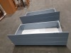 2 X BRAND NEW APOLLO GREY UNDER BED DRAWERS ( WIDTH 93.5 CM X DEPTH 42 CM X HEIGHT )