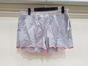 230 X BRAND NEW GEORGE STRIPE PRINT SHORTS IN MIXED SIZES TO INCLUDE 8-10 AND 20-22