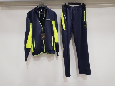 10 X BRAND NEW TBY SPORTS FULL TRACKSUIT IN NAVY IN MIXED SIZES TO INCLUDE S, M AND XL