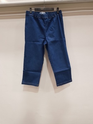 24 X BRAND NEW BM DENIM 3/4 PANTS IN BLUE IN SIZE UK 14