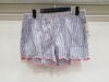 190 X BRAND NEW GEORGE STRIPE PRINT SHORTS IN MIXED SIZES TO INCLUDE SIZES 12-14 AND 16-18