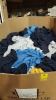 APPROX 300 NEW CLOTHING LOT CONTAINING JUMPERS, CARDIGANS,- IN VARIOUS COLOURS IE GREY, ORANGE, , BLUE, AND VARIOUS SIZES - ONE PALLET BOX ( PLEASE NOTE SOME ITEMS BEEN DE-LABELLED )