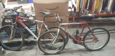 2 PIECE BIKE LOT CONTAINING 1 X CHALLENGE ATLANTIC FRAME SIZE 21 INCHES AND 1 X GIANT BOULDER BIKE FRAME SIZE 21 INCHES