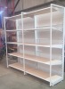 1 X 2 SECTION 5 TIER SHELVING UNIT (3m H x 2.55m W x 0.7m D) (3 UPRIGHT COLUMNS & 10 SHELVES WITH WOOD BOARDS & 3 OUTRIGGES)