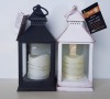 45 X BRAND NEW PREMIER 24CM LANTERNS WITH LED CANDLE IN MIXED COLOURS - WHITE AND BLACK (LOAD 7 PALLET 23)