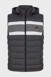 4 X BRAND NEW TOKYO LAUNDRY QUILTED PUFFER GILET WITH DETACHABLE FLEECE LINED HOOD IN MEDIUM