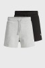 10 X BRAND NEW JACK AND JONES DESIGNER TWO PACK CASUAL COTTON LOUNGE SHORTS IN BLACK AND GREY SIZES MEDIUM