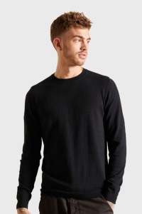 9 X BRAND NEW SUPERDRY VINTAGE EMBROIDED CREWNECK BLACK JUMPERS SIZE S-M-L-XL-2XL-3XL