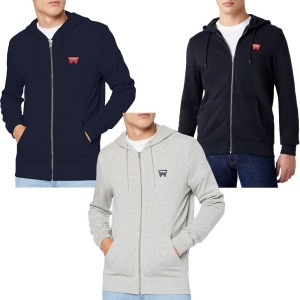 10 X BRAND NEW WRANGLER ZIP UP HOODIES IN BLACK - NAVY -GREY IN SIZES M-L-XL-XXL-3XL-4XL RRP-£64.99 PP