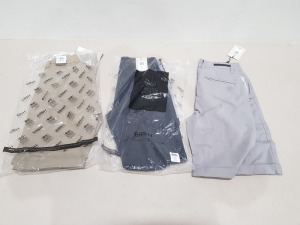 8 X BRAND NEW CROSSHATCH CHINO SHORTS GREY , NAVY & BROWN IN SIZES W-28 -30