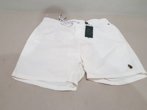 8 X BRAND NEW LUKE SPORT 1977 GREAT GOLD LION WHITE SWIM SHORTS SIZE S-M-L-XL