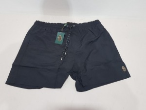 6 X BRAND NEW LUKE SPORT 1977 GREAT GOLD LION NAVY AND BLACK SWIM SHORTS SIZE S-M-XXL