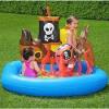 6 X BRAND NEW BESTWAY KIDS PADDLING PIRATE SHIP POOL SIZE 140 X 140 X 130 CM - 22GAL WATER CAPACITY WITH OCTOPUS