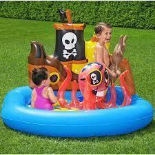 6 X BRAND NEW BESTWAY KIDS PADDLING PIRATE SHIP POOL SIZE 140 X 140 X 130 CM - 22GAL WATER CAPACITY WITH OCTOPUS