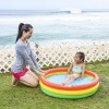 12 X BRAND NEW BOXED PMS COLOURFUL SUN CLUB 3 RING RAINBOW IFNLATABLE PADDLING POOL SIZE 100 X 22CM - 95 LITRES CAPACITY - 2