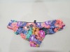 20 X BRAND NEW GEORGE FOLD TOP SWIM BRIEFS - IN FLORAL PRINT - IN MIXED SIZES TO INCLUDE UK 26 / 28 - IN 1 TRAY