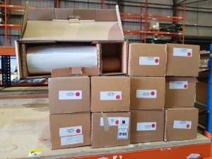 11 X BRAND NEW BOXED SUPREME SEMI MATT ROLLS IN RED AND ORANGE 190GSM - SIZE 320MM X 45M FOR PROFESSIONAL PRINTING