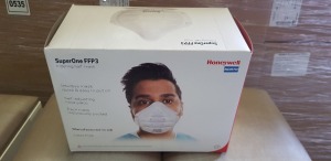 960 X BRAND NEW HONEYWELL NORTH SUPER ONE FFP3 FILTERING HALF MASK ( EACH MASK INDIVIDUALLY PACKED ) - IN 5 BOXES