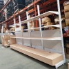 1 X 4 SECTION SHELVING STAND 3M HEIGHT- EACH SECTION 133CM WIDE - 5 UP STANDS - 4X BASE CUPBOARD 133CM X 25CM - 12X SHELVS