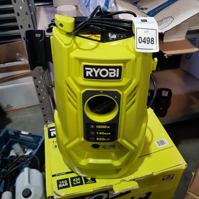 1 X RYOBI 140 BAR PRESSURE WASHER (PLEASE NOTE BODY ONLY NO LANCE OR ATTACHMENTS)