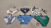 50 X BRAND NEW M & S HIPSTER BIKINI'S DESIGN INCLUDE WHITE FLORAL , PURPLE WITH LEOPARD PRINT , WHITE PURPLE STRIPED , GREEN FLORAL ETC - SIZE INCLUDED - 20 / 8 / 24 / 12 / 10