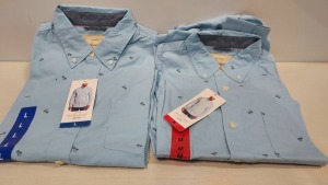 20 X BRAND NEW WEATHERPROOF VINTAGE LIGHT BLUE SHIRTS IN SIZES M - IN 1TRAY