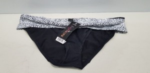 40 X BRAND NEW GEORGE FOLD TOP SWIM BRIEFS - IN BLACK AND WHITE - IN SIZE 12 - IN 2 TRAYS