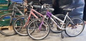 3 PIECE BIKE LOT CONTAINING 1 X TUNDRA KX750 BIKE ( FRAME 19 INCH ) / 1 X UNIVERSAL EXTREME BIKE ( 21 INCH HEIGHT ) / 1 X GT BIKE ( FRAME 19 INCH )