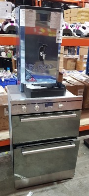 1 X BURCO 20 L COUNTER TOP AUTO FULL WATER BIOLER ( CUSTOMER RETURN ) AND 1 X INDESIT 2 TIER OVEN ( USED )