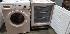 1 X BOSCH FREEZER ( CUSTOMER RETURN) AND 1 X BOSCH VAFIO PERFECT WASHING MACHINE (WCM62 ) ( USED )