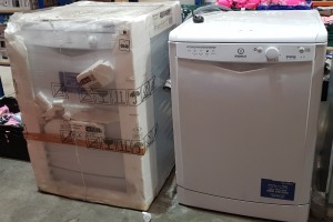 1 X INDESIT (DFG15B1UK) DISHWASHER / AND 1 X INDESIT ( IDF125UK) DISHWASHER ( CUSTOMER RETURNS )