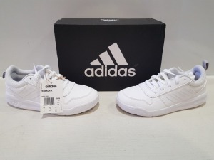 4 X EX DISPLAY ADIDAS TENSAUR K TRAINERS IN WHITE IN SIZES UK 5-6.5